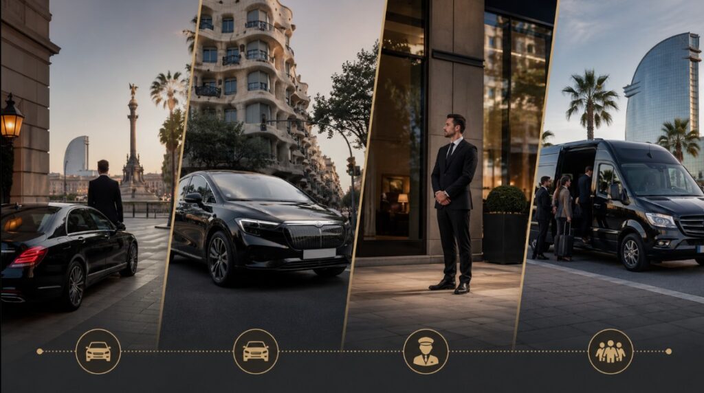 Modalidades de transporte privado disponibles en Barcelona